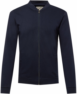 TOM TAILOR DENIM Tepláková bunda  tmavomodrá