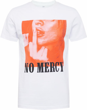 Mister Tee Tričko 'No Mercy'  oranžová / čierna / biela