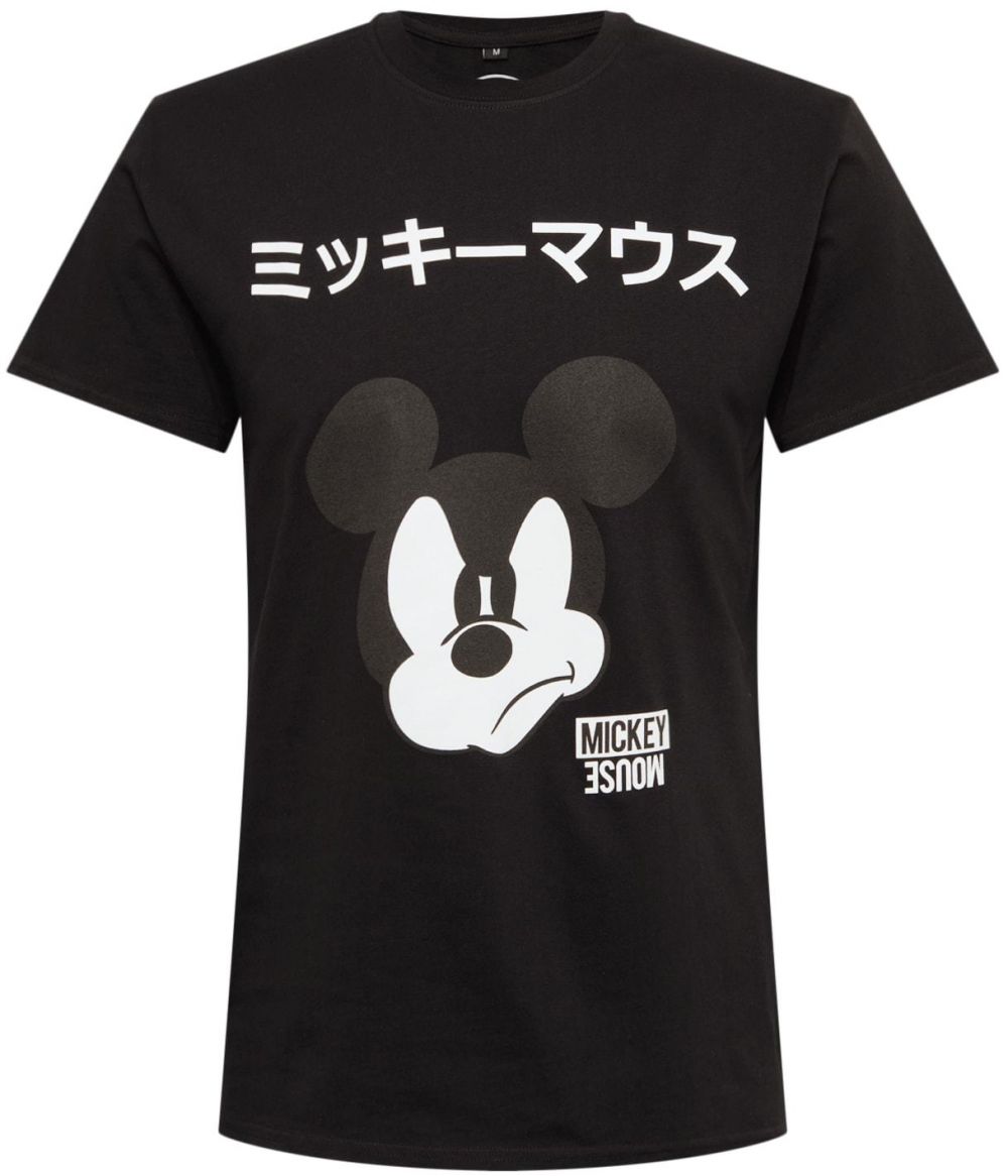 Mister Tee Tričko 'Mickey Japanese'  čadičová / čierna / biela