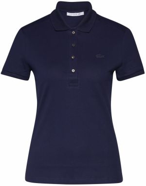 LACOSTE Tričko 'CHEMISE COL BORD-COTES MA'  námornícka modrá