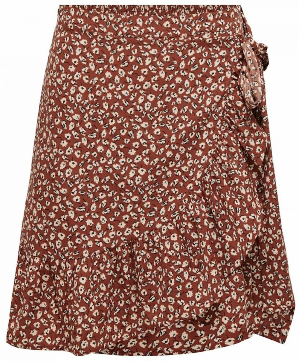 ONLY Sukňa 'Olivia'  nebielená / hrdzavo červená / čierna