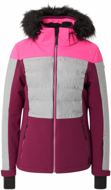 KILLTEC Outdoorová bunda  sivá / ružová / tmavoružová