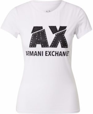 ARMANI EXCHANGE Tričko  čierna / biela