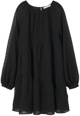 MANGO Košeľové šaty 'Match'  čierna
