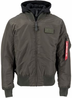 ALPHA INDUSTRIES Prechodná bunda 'MA-1 D-Tec'  zelená / červená / čierna / biela