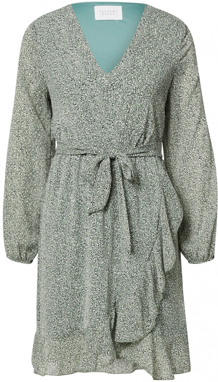 SISTERS POINT Šaty 'New Greto'  zelená / čierna / biela