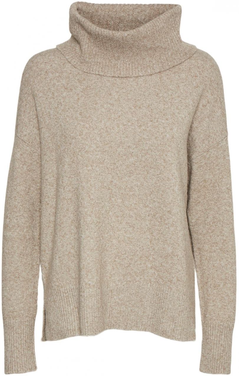 VERO MODA Sveter 'Doffy'  hnedá melírovaná