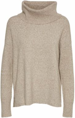 VERO MODA Sveter 'Doffy'  hnedá melírovaná