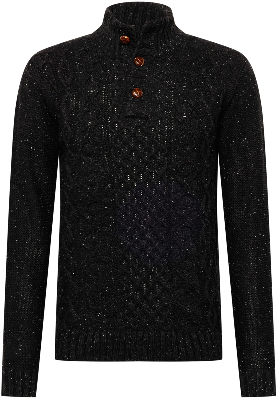 INDICODE JEANS Sveter 'Hamilton'  čierna
