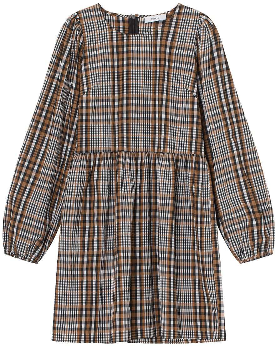 Envii Šaty 'Enbuttermilk'  hnedá / čierna / biela