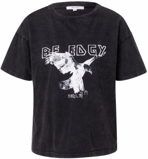 BE EDGY Tričko 'Ola'  čierna melírovaná / šedobiela