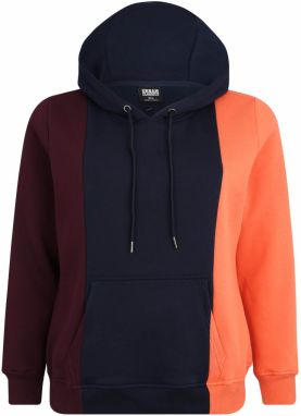 Urban Classics Mikina  tmavomodrá / oranžová / vínovo červená
