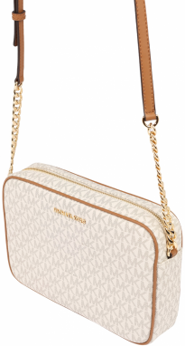 MICHAEL Michael Kors Taška cez rameno  žltohnedá / šedobiela