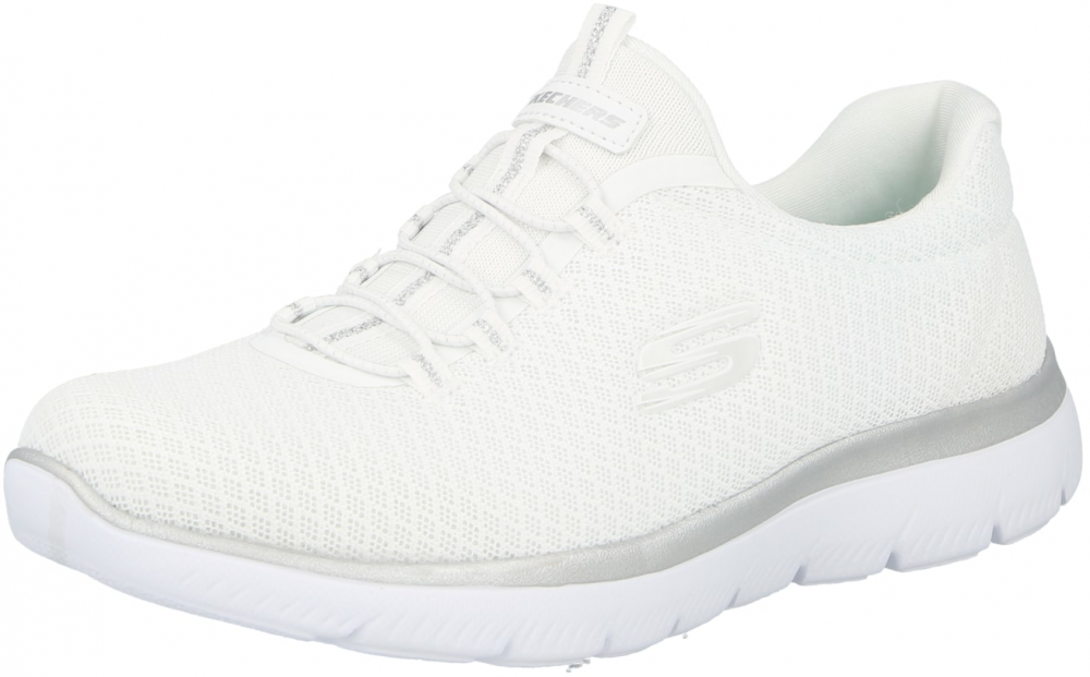 SKECHERS Slip-on obuv 'Summits'  striebornosivá / biela