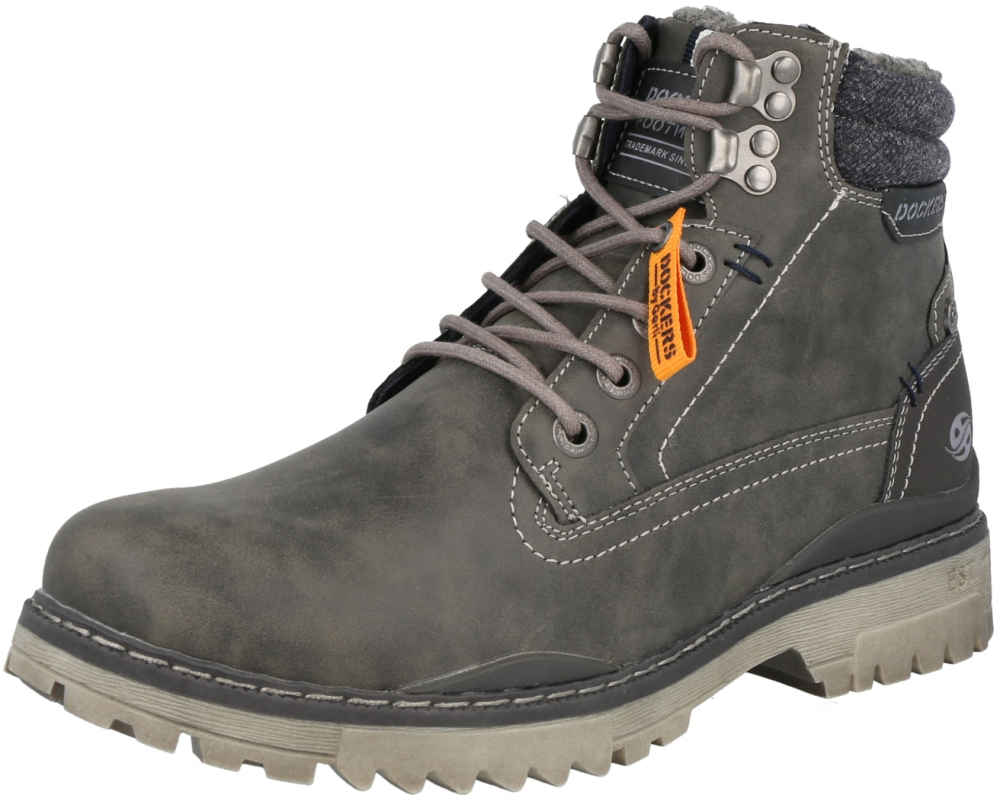 Dockers by Gerli Šnurovacie čižmy  tmavosivá