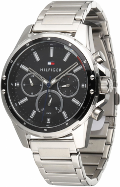 TOMMY HILFIGER Analógové hodinky  námornícka modrá / červená / čierna / strieborná / biela