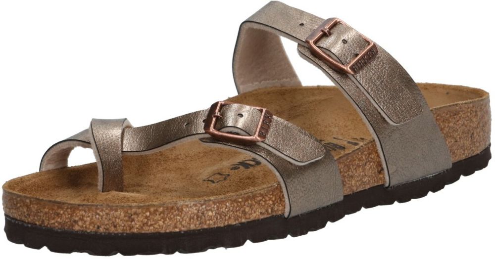 BIRKENSTOCK Žabky 'Mayari'  zlatá / tmavošedá