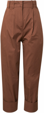 Sisley Plisované nohavice  hnedá