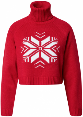 Fashion Union Sveter  ohnivo červená / biela