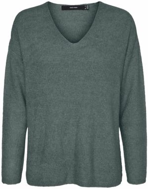 VERO MODA Sveter 'Lefile'  tmavozelená