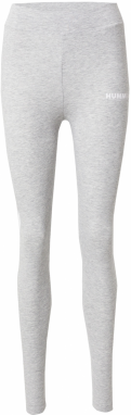 Hummel Športové nohavice  sivá melírovaná / biela