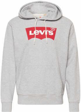 LEVI'S ® Mikina  sivá melírovaná / červená / biela