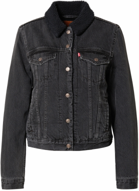 LEVI'S Prechodná bunda  sivý denim / čierna
