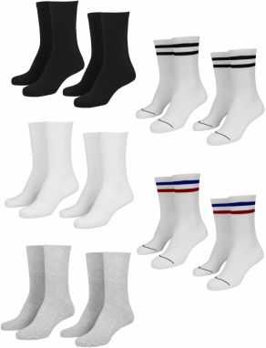 Urban Classics Ponožky  kráľovská modrá / ohnivo červená / čierna / biela