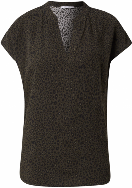 ABOUT YOU Tričko 'Mele'  kaki / čierna