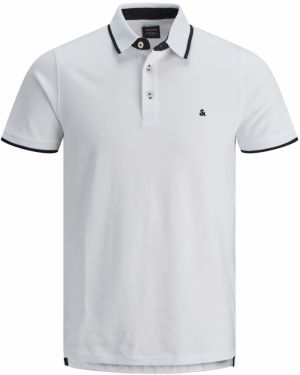 JACK & JONES Tričko 'Paulos'  čierna / biela