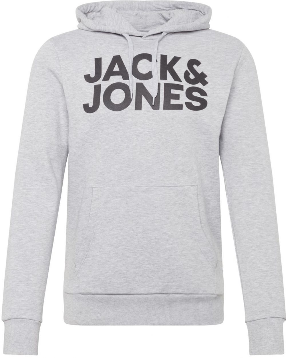 JACK & JONES Mikina  svetlosivá / čierna