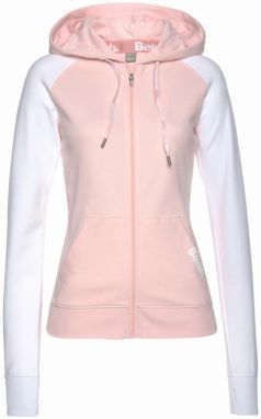 BENCH Tepláková bunda  ružová / biela