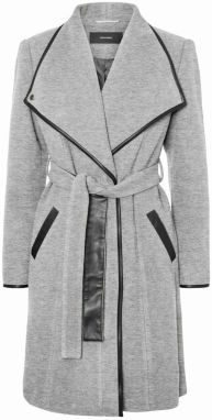 VERO MODA Prechodný kabát  sivá / čierna