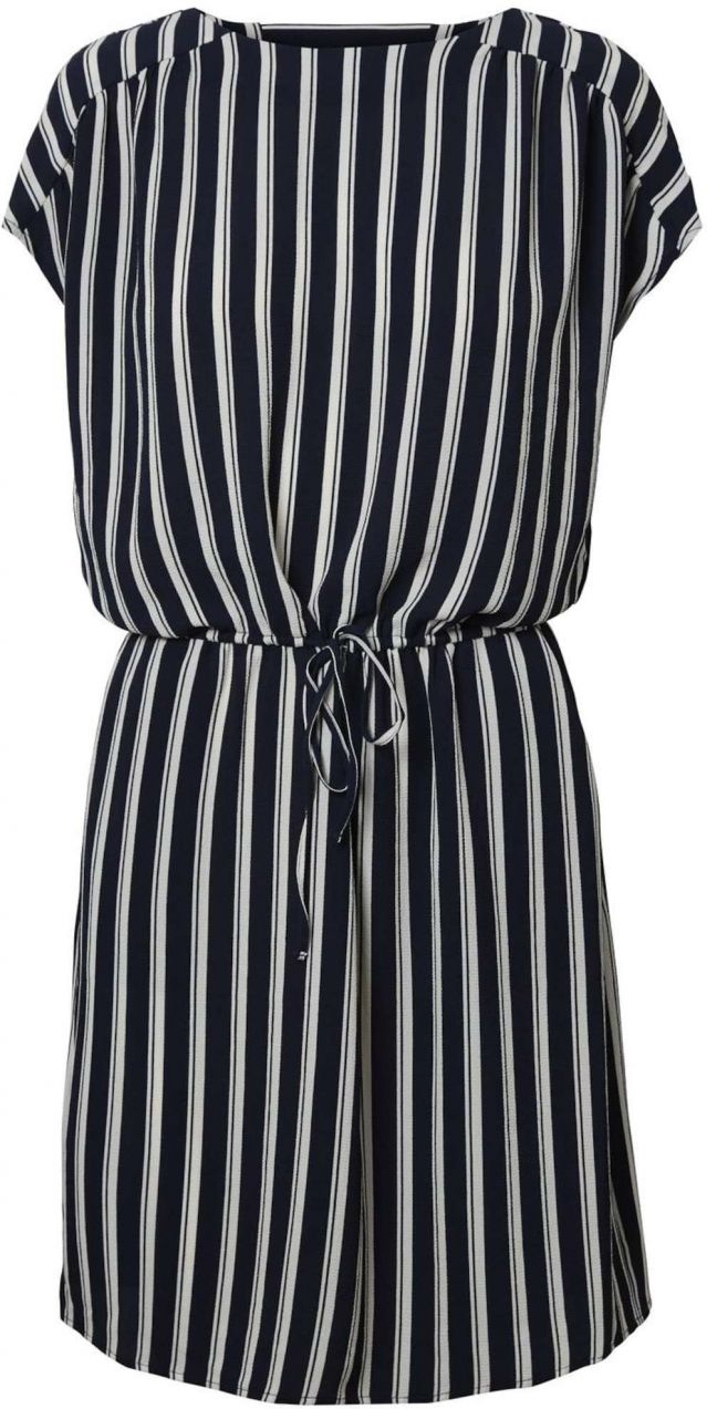 VERO MODA Šaty 'Sasha Bali'  námornícka modrá / biela