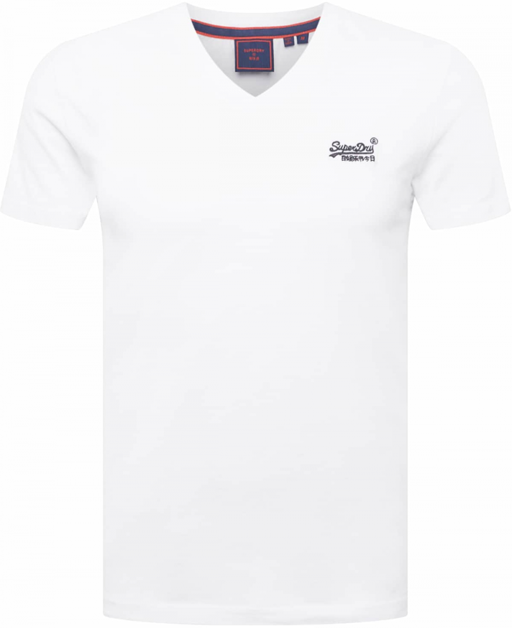 Superdry Tričko  námornícka modrá / biela