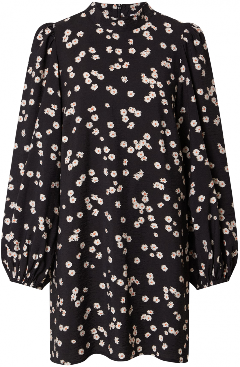 EDITED Šaty 'Cairo'  oranžová / čierna / biela