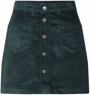 ONLY Sukňa 'onlAMAZING HW CORDUROY SKIRT PNT'  tmavozelená