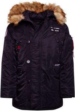 ALPHA INDUSTRIES Zimná bunda 'Airborne'  sivá / červená / čierna / biela