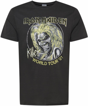 AMPLIFIED Tričko 'IRON MAIDEN'  žltá / čierna / biela