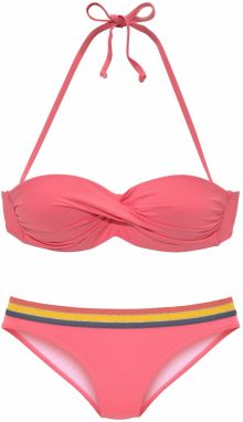 VIVANCE Bikiny  modrosivá / žltá / striebornosivá / koralová