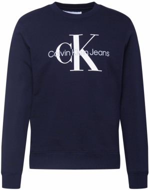 Calvin Klein Jeans Mikina  námornícka modrá / svetlosivá / biela