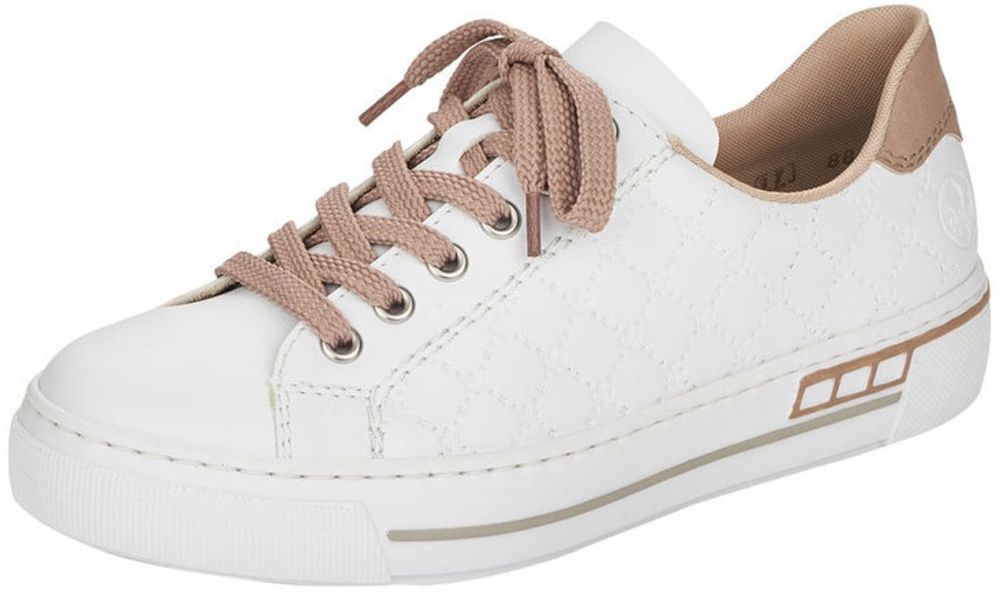 Rieker Nízke tenisky  svetlobéžová / biela