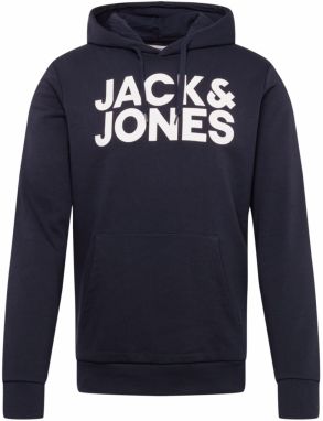 JACK & JONES Mikina  námornícka modrá / biela