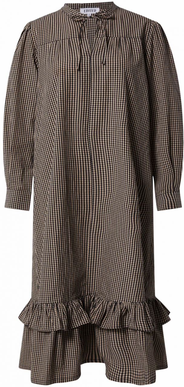 EDITED Šaty 'Bellona'  tmavobéžová / čierna