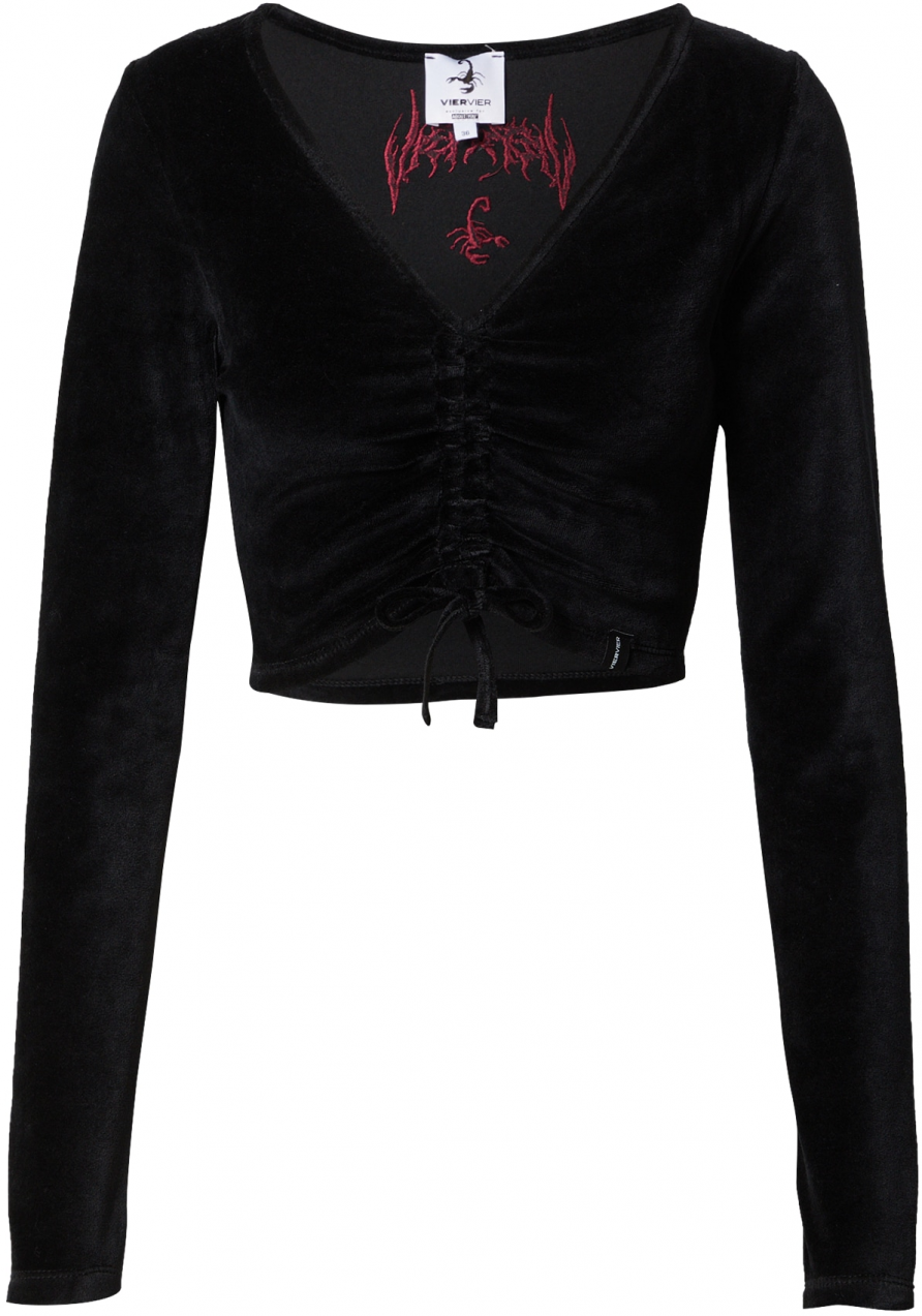 VIERVIER Tričko 'Joana'  čierna