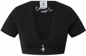 VIERVIER Tričko 'Wiebke'  čierna