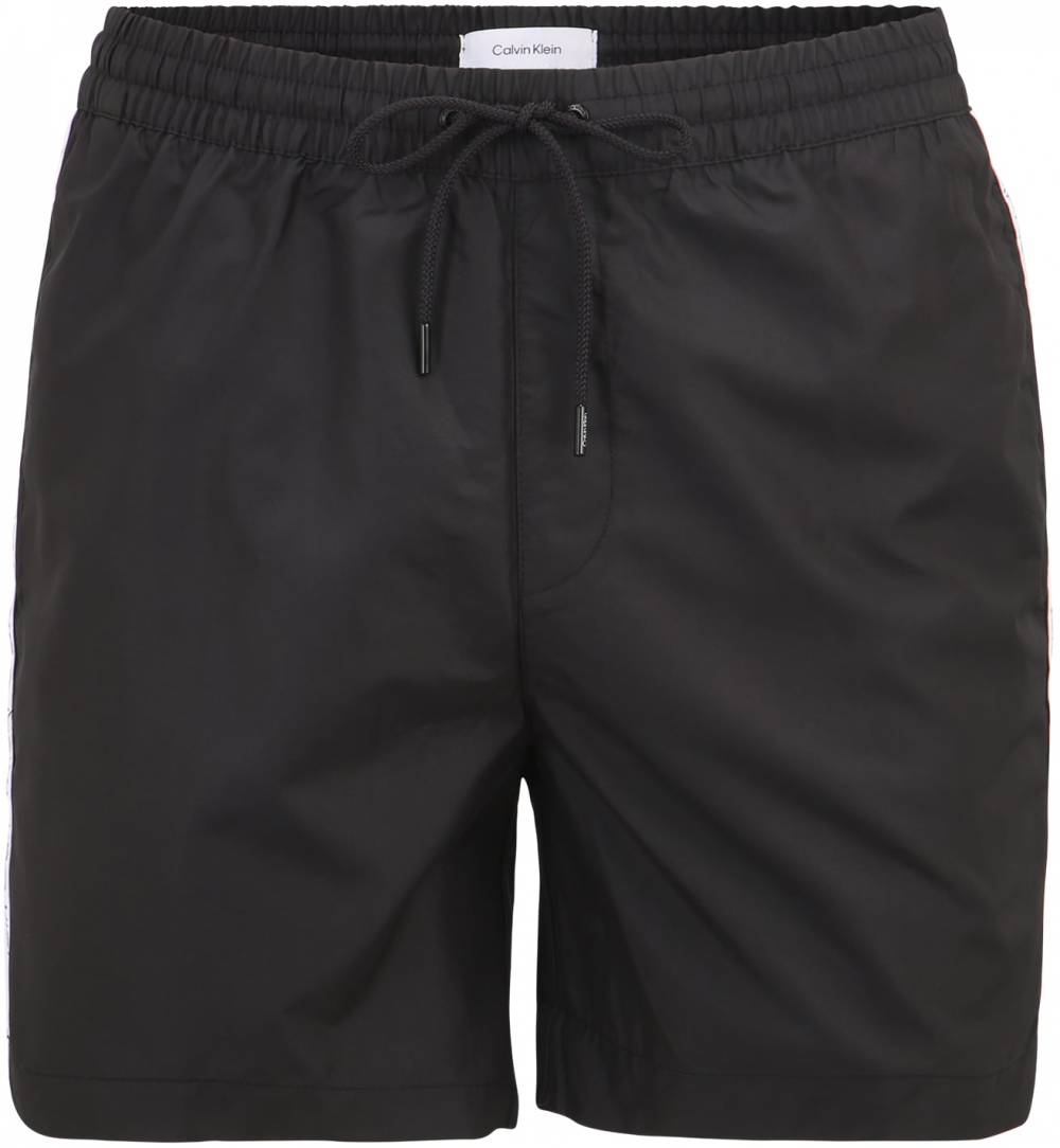 Calvin Klein Swimwear Plavecké šortky  čierna / biela