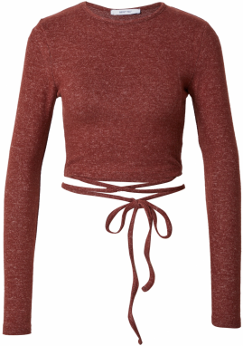 ABOUT YOU Tričko 'Lino'  hnedá melírovaná