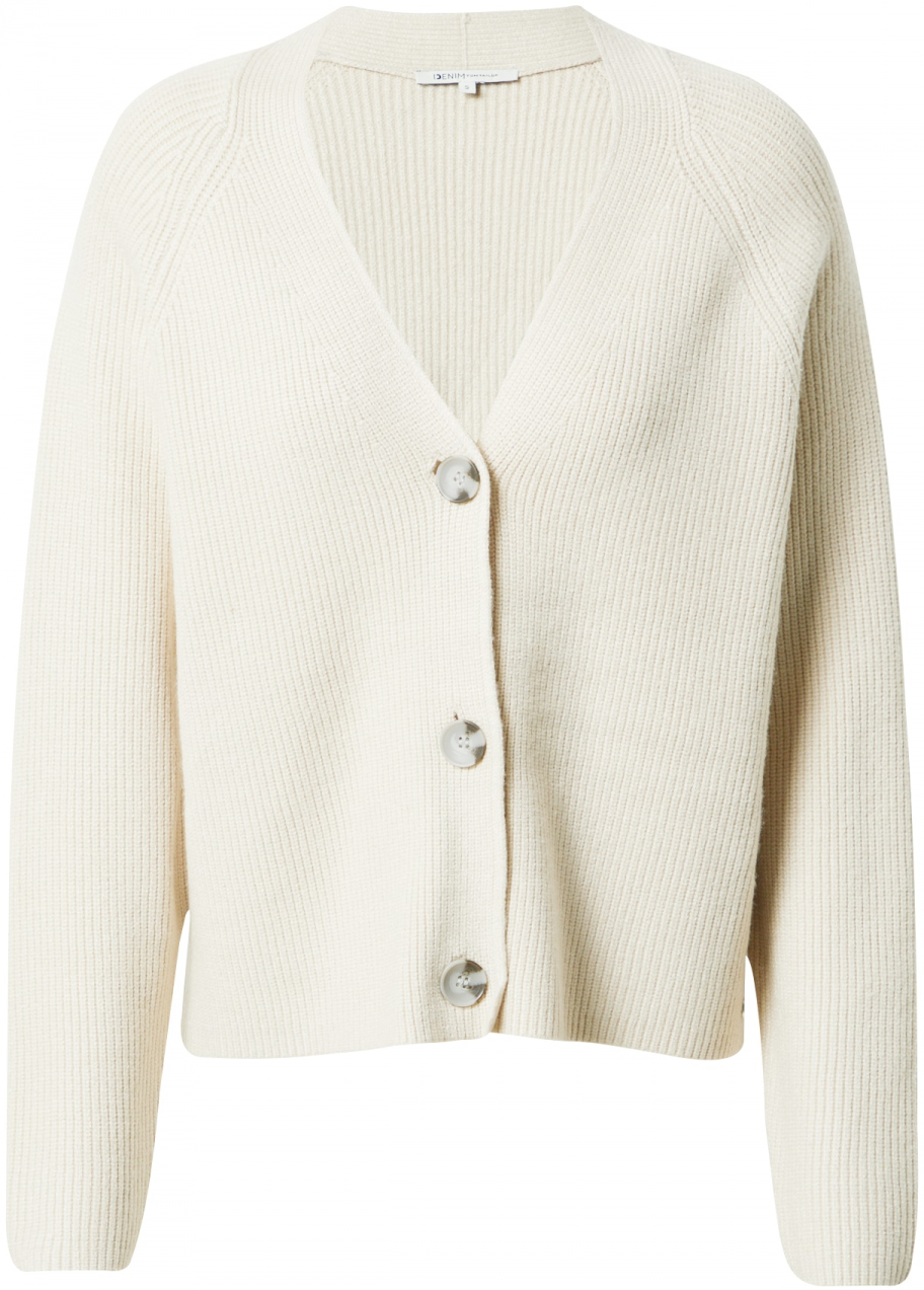 TOM TAILOR DENIM Kardigán  svetlobéžová