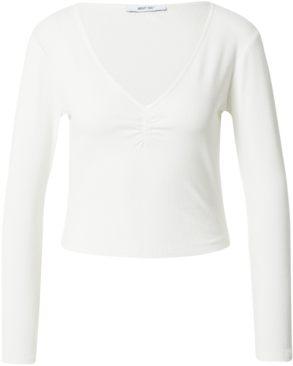 ABOUT YOU Tričko 'Sari'  šedobiela